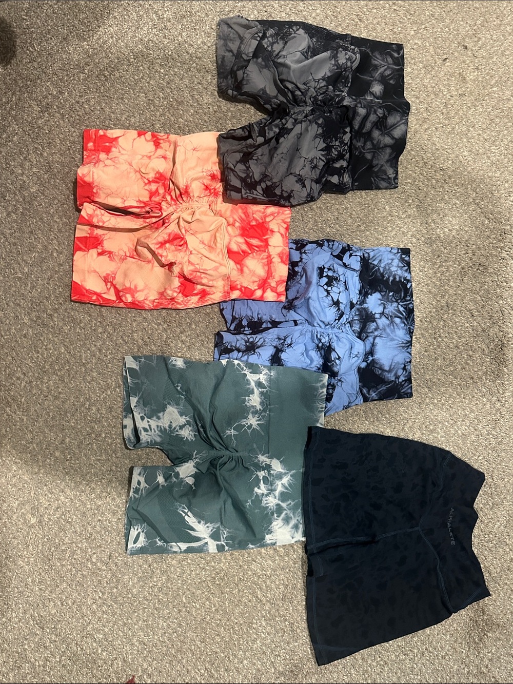 Tie-Dye Active Shorts Set - Assorted Colors